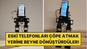 Eski Telefonları Çöpe Atmak Yerine Yürüyen Robot Yaptılar