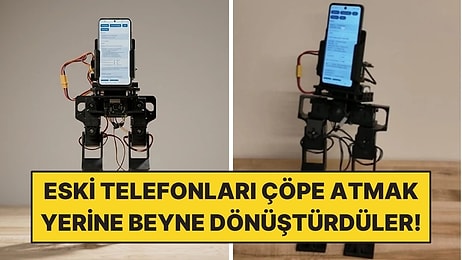 Eski Telefonları Çöpe Atmak Yerine Yürüyen Robot Yaptılar