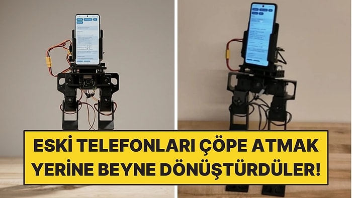 Eski Telefonları Çöpe Atmak Yerine Yürüyen Robot Yaptılar