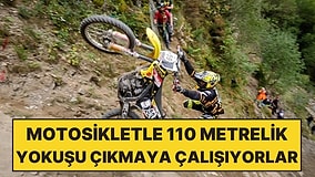 Motosikletle 110 Metrelik Yokuşu Çıkmaya Çalışıyorlar: Zirveye Ulaşabilen Çok Az