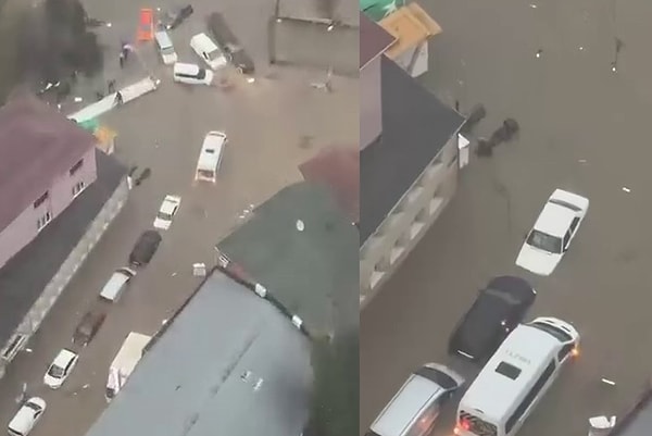 Ayazağa'da sel sularını geçmeye çalışan 34 yaşındaki S.Y. düşüp başını kaldırıma çarptı, kurtarılamadı.