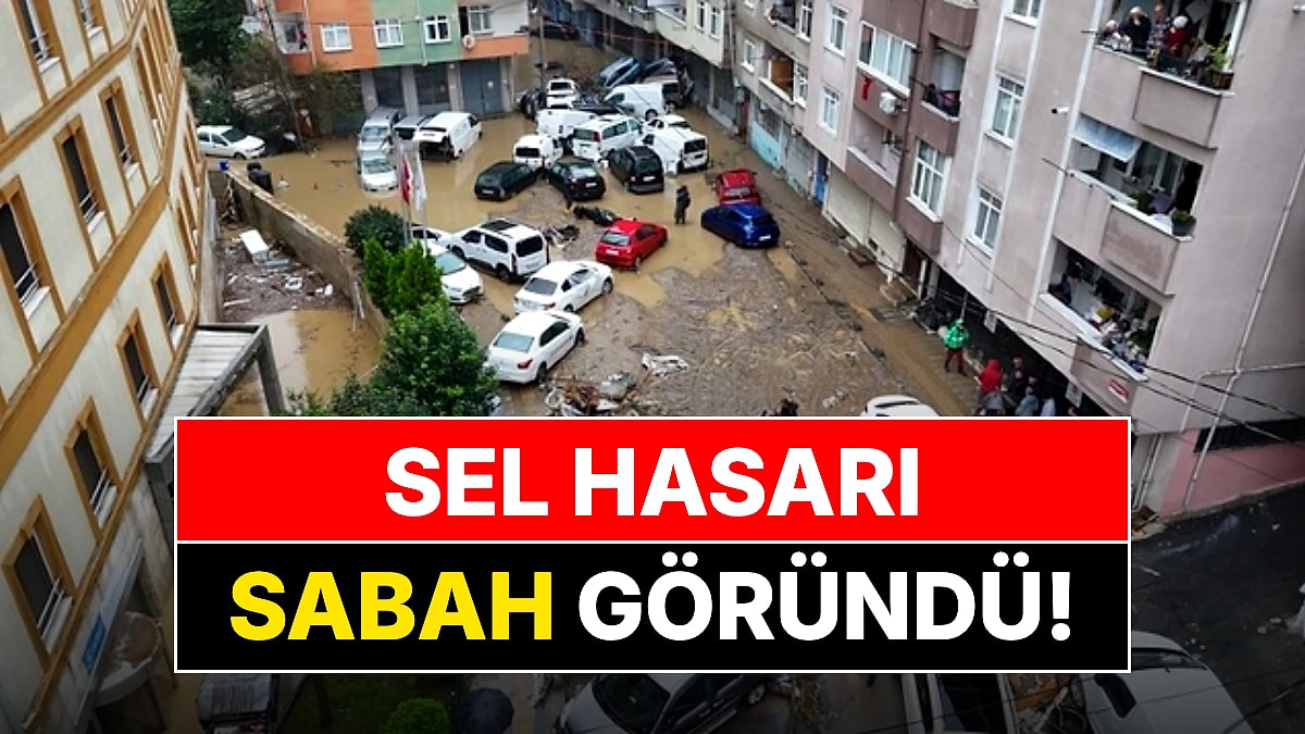 İstanbul'da Sabah Oldu, Selin Yarattığı Hasar Ortaya Çıktı: Ayazağa'da Araçlar Üst Üste Yığıldı