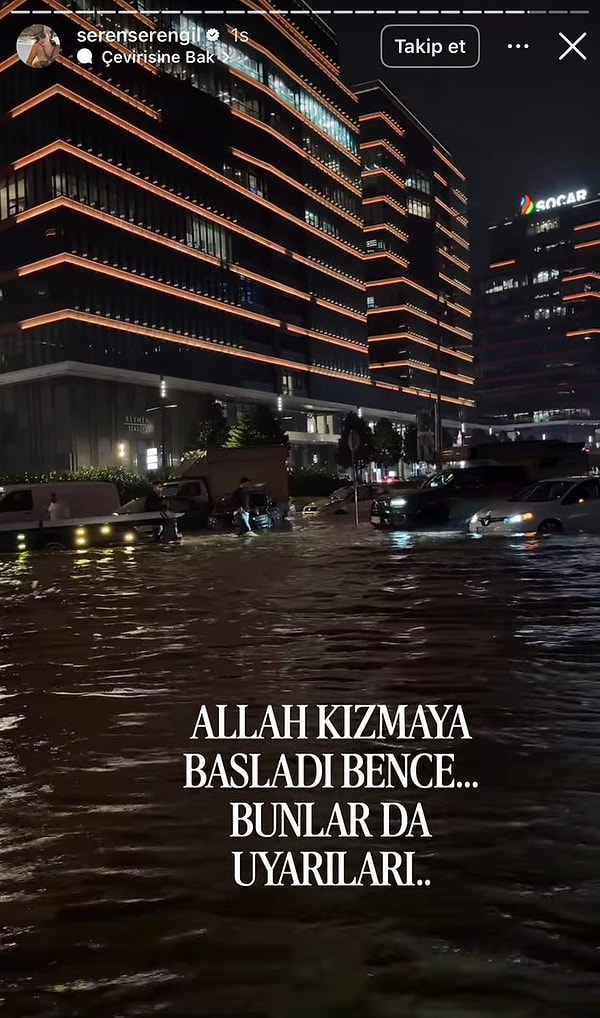 Seren Serengil, sel görüntülerine “Bunlar da uyarıları” notunu ekledi.
