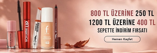 Flormar makyaj ürünlerinde 400 TL sepet indirimi ve 400 TL'ye varan kupon!