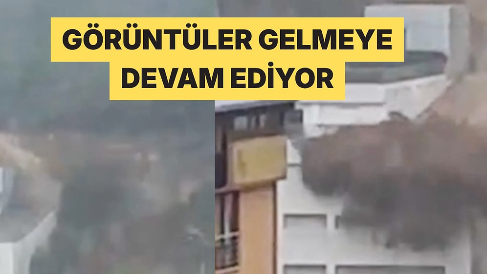 Sarıyer'de Sel Sularının Geldiği Anlar Kameraya Yansıdı