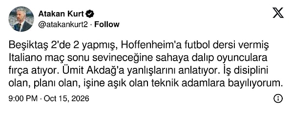 Hoffenheim'a futbol dersi verilmiş, Italiano da işine aşık