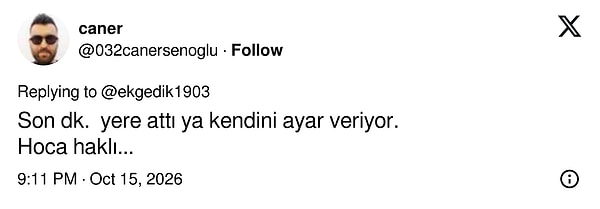 Yere atılıp faul bekleyene verilen ayar