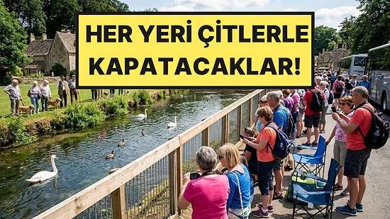 Turistlerden Bunalan Köyde Çareyi Çit Çekmekte Buldular