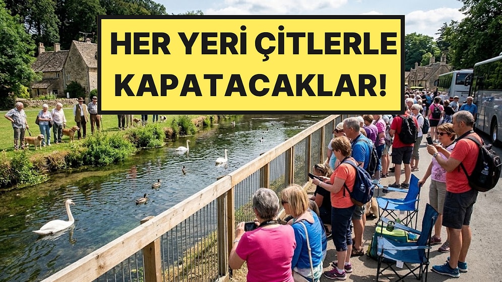 Turistlerden Bunalan Köyde Çareyi Çit Çekmekte Buldular