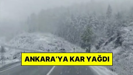 Mevsimin İlk Karı Ankara'ya Yağdı
