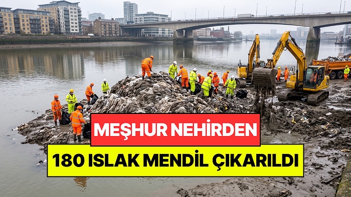 Nehirde 180 Tonluk Islak Mendil Adası Oluştu: O Kadar Büyüdü ki Nehrin Şeklini Değiştirdi
