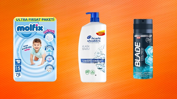 Seçili temel tüketim ve bebek bakım ürünlerinde 750 TL'ye 150 TL indirim!