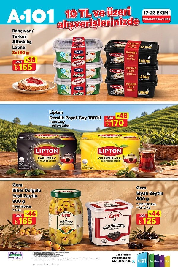 10 TL ve üzeri alışverişlerde;