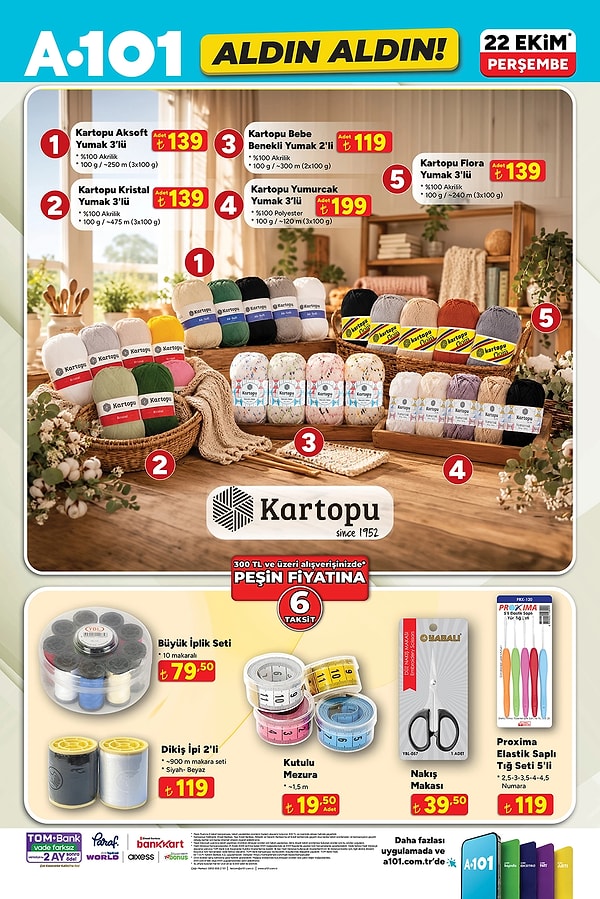 Kartopu Aksoft Yumak 3'lü 139 TL