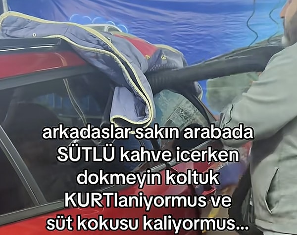 Süt, araç içinin sıcaklığıyla birleştiğinde hızla bozuluyor ve hem ağır bir koku hem de kurtlanma riski doğuruyor.