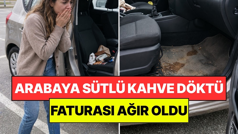 Arabasına Sütlü Kahve Döktü: Pahalıya Patladı "Koltuk Kurtlanıyormuş"