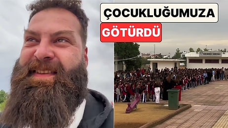 Bir İçerik Üreticisi Kıbrıs'ta Öğrencilerin Andımız'ı Hep Bir Ağızdan Okuduğu Anları Paylaştı