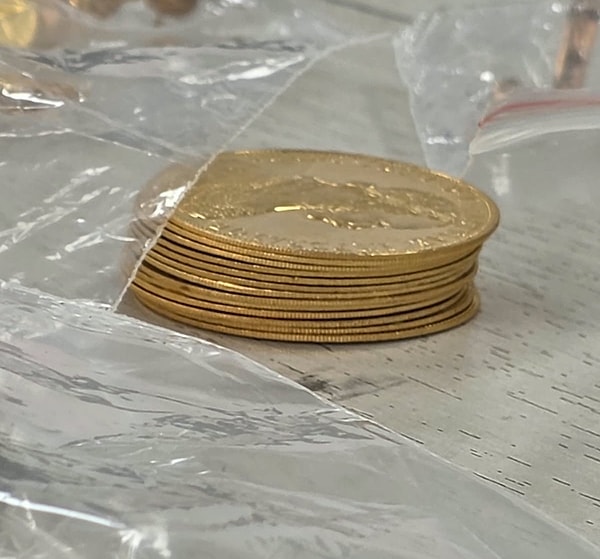 Uzman incelemesinde ele geçirilen altınların toplam ağırlığı 913,80 gram, toplam değeri ise 104 bin 981,71 euro olarak belirlendi.