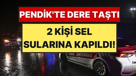 Pendik'te Sel Felaketi: Suya Kapılan Araçtaki 2 Kişi Kayıp