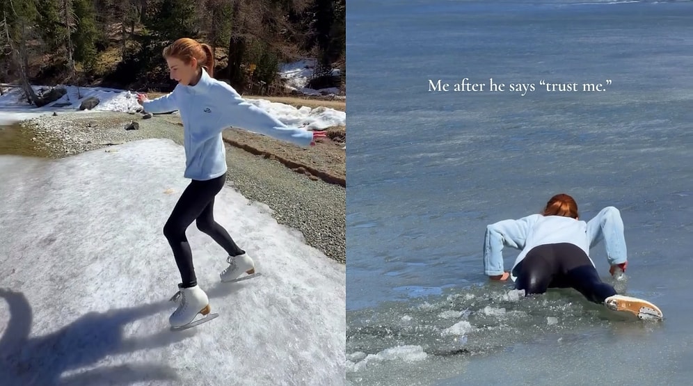 Ice Skater Shares Miserable Aftermath of Skating Across Frozen Lake