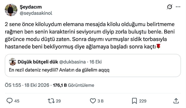 3. 'Karakterini seviyorum' deyip buluşmanın ortasında kaçmak.