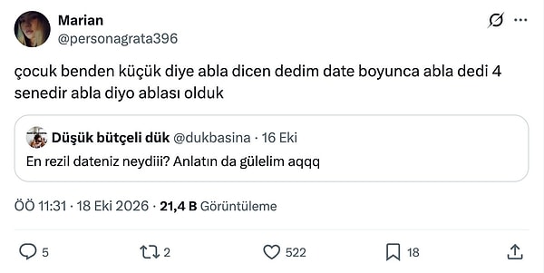 13. 'Abla diyeceksin' şakasının dört yıldır sürmesi.