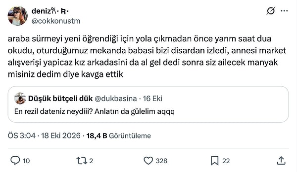 15. Babanın dışarıdan izlediği, annenin markete çağırdığı buluşma.