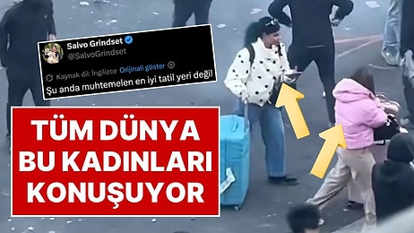 Fransa'da Tatil İçin Yanlış Zamanı Seçen İki Kadının Olaylardan Kaçmaya Çalıştığı Görüntüler Gündem Oldu