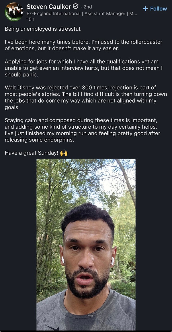 Caulker, Walt Disney'in 300'den fazla kez reddedildiğini hatırlattı