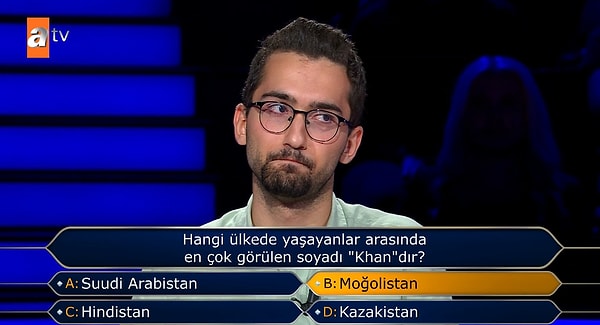 1 milyonluk sorudaki Cengiz Han tahmini, Semih Danacıoğlu'nun tüm hesabını altüst etti.
