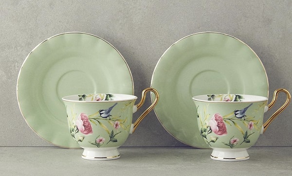 English Home Vanilla New Bone China 2 kişilik çay fincanı takımında 2. ürüne %50 indirim!