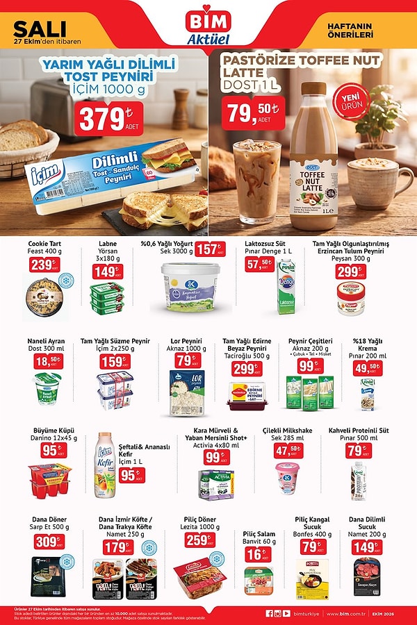 İçim Yarım Yağlı Dilimli Tost Peyniri 1000 g 379 TL