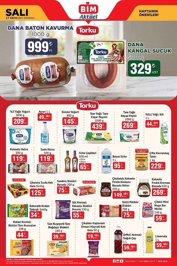 Torku Dana Baton Kavurma 1000 g 999 TL