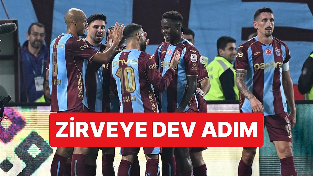 Trabzonspor Haftanın Maçında Beşiktaş'ı 2-0 Yenerek Zirveye Bir Adım Daha Yaklaştı