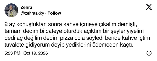Pizza, kola ve ani bir tuvalet ihtiyacı.