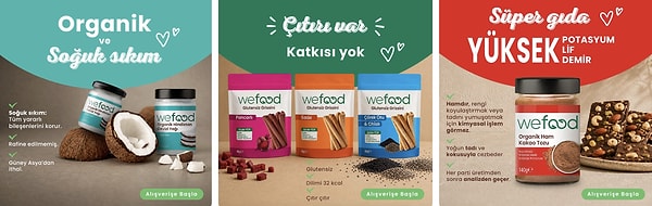 Tüm Wefood ürünlerinde sepette net %45 indirim ve flaş fiyatlar!