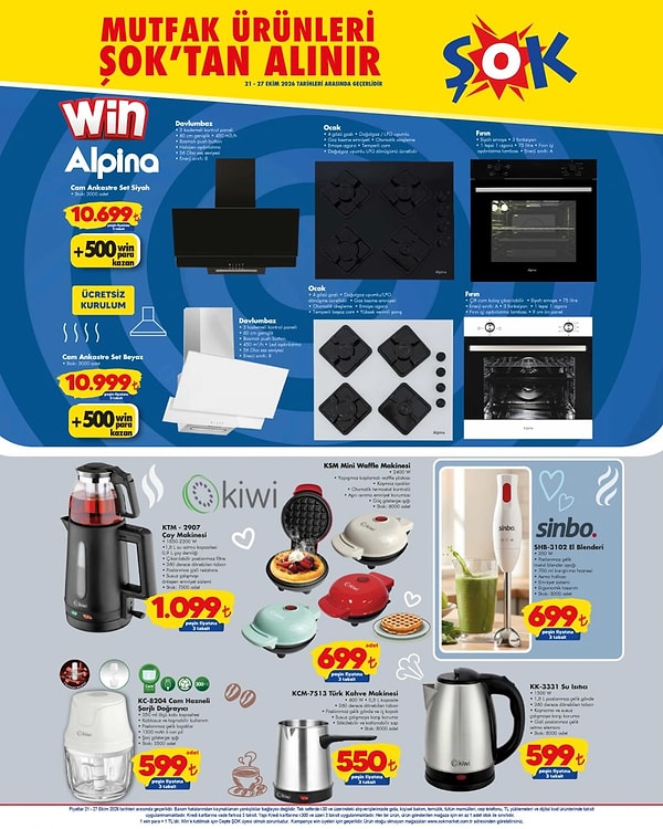 Kiwi Mini Waffle Makinesi 699 TL