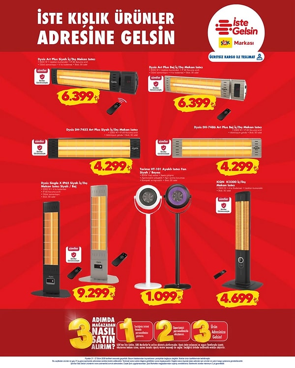 Dysis Art Plus Siyah İç / Dış Mekan Isıtıcı 6.399 TL