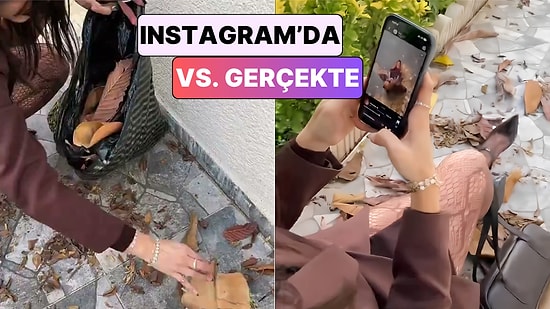 Bir Kadın Instagram Paylaşımı İçin Sokaktan Topladığı Yaprakları Bahçeye Serpiştirdi