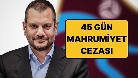 TFF'den Trabzonspor Başkanı Ertuğrul Doğan'a 45 Gün Hak Mahrumiyeti Cezası