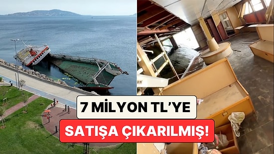 Bir İçerik Üreticisi Maltepe Sahilde 2 Senedir Yan Yatmış Halde Duran Batık Geminin İçini Gezdi