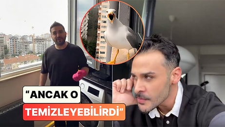 Ogün Alibaş Evcil Martısının Kirlettiği Pencere Önünü Kadir Ezildi'ye Temizletti