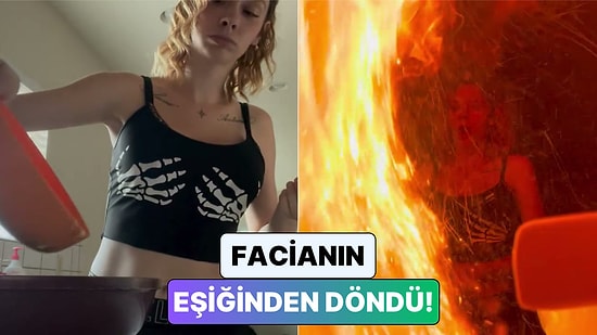 Bir Kadın Yemek Yapmaya Çalışırken Mutfağı Bir Anda Savaş Alanına Çevirdi