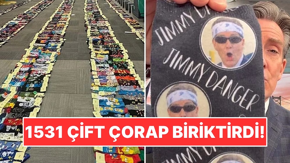1.531 Çift Çorap Biriktirip Dünya Rekoru Kırdı: Hepsini 262 Sayfalık Tabloya İşledi