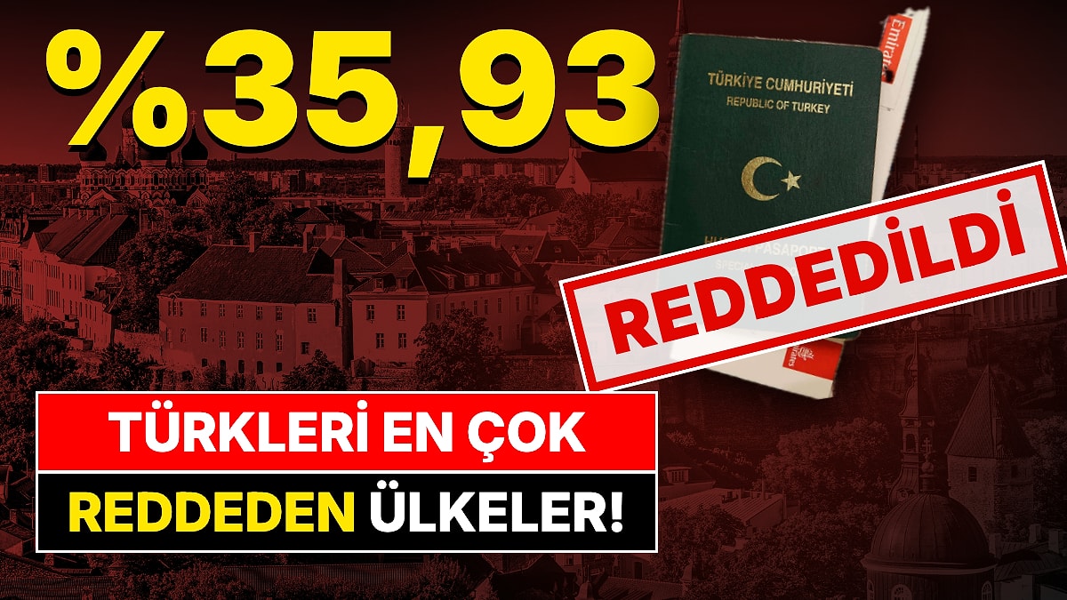Türk Vatandaşlarına En Çok Vize Reddi Veren Ülkeler Belli Oldu: Son 5 Yılda Estonya %35,93 ile Zirvede
