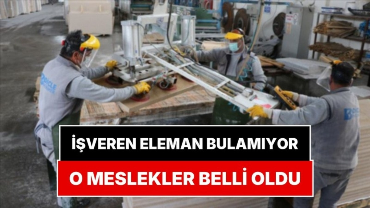 Türkiye'de En Çok Eleman Aranan Meslekler Belli Oldu