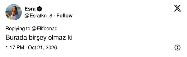 Burada bir şey olmaz ki