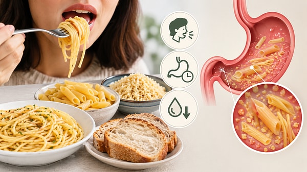 Pasta’s structure slows down digestion.