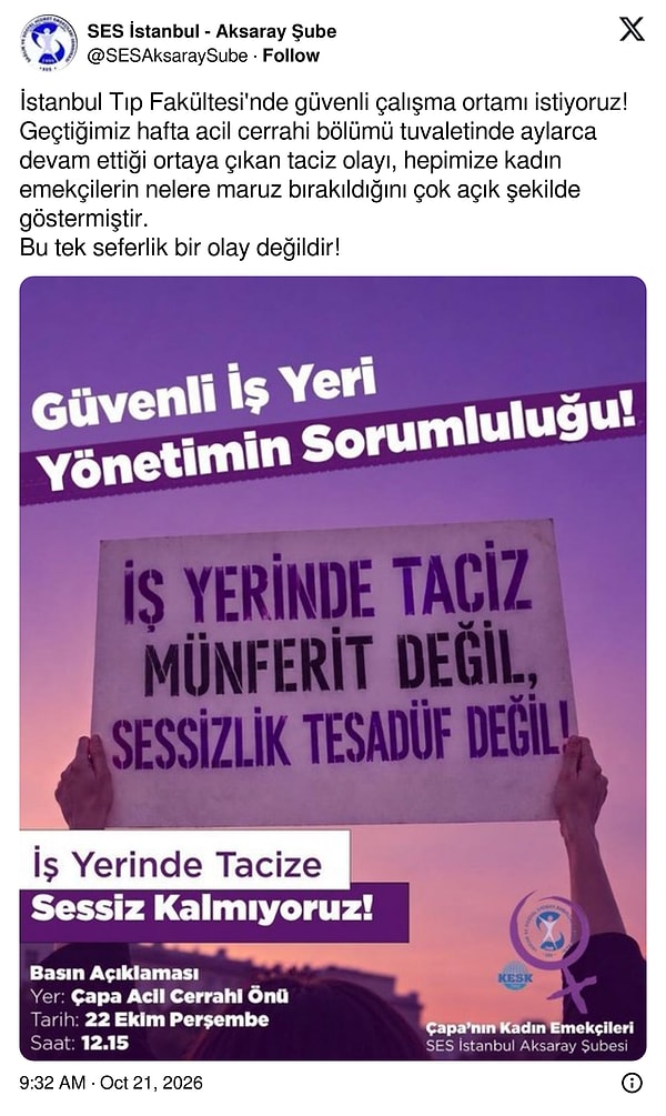 Sendikadan tepki.