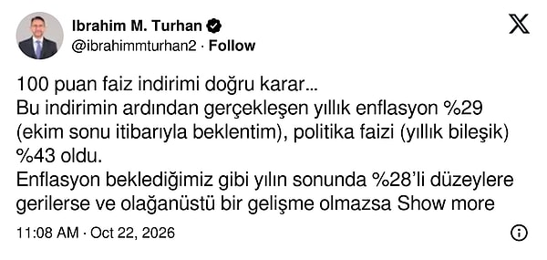 "100 puan faiz indirimi doğru karar…"